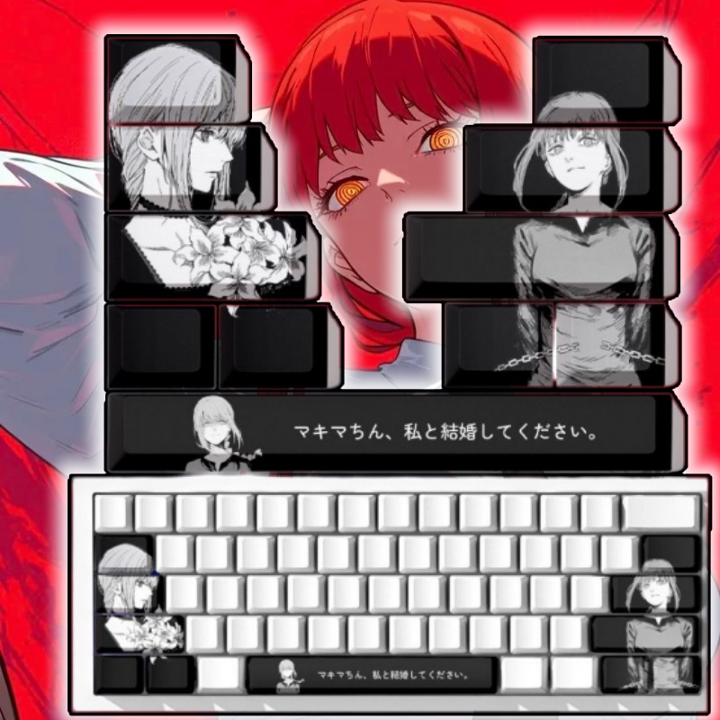 Gaming Accessories To Gift - Testere Adam Makima Tema Anime Klavye