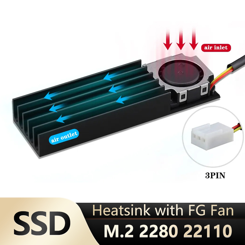 M2 Heatsink Cooler - Gdstime M.2 2280 22110 Katı Hal