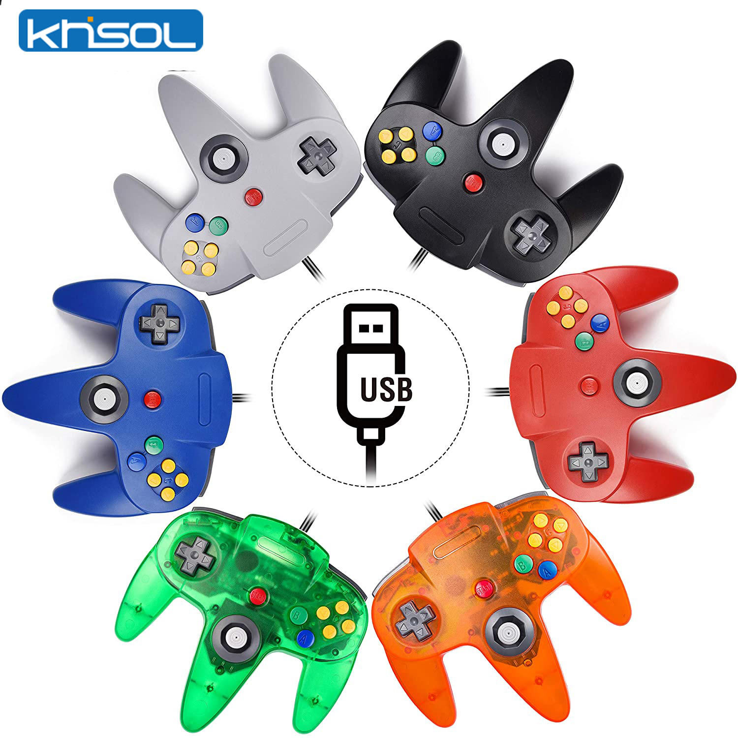 Gaming Accessories Retro - N64 Denetleyici Klasik USB Kablolu Uzaktan