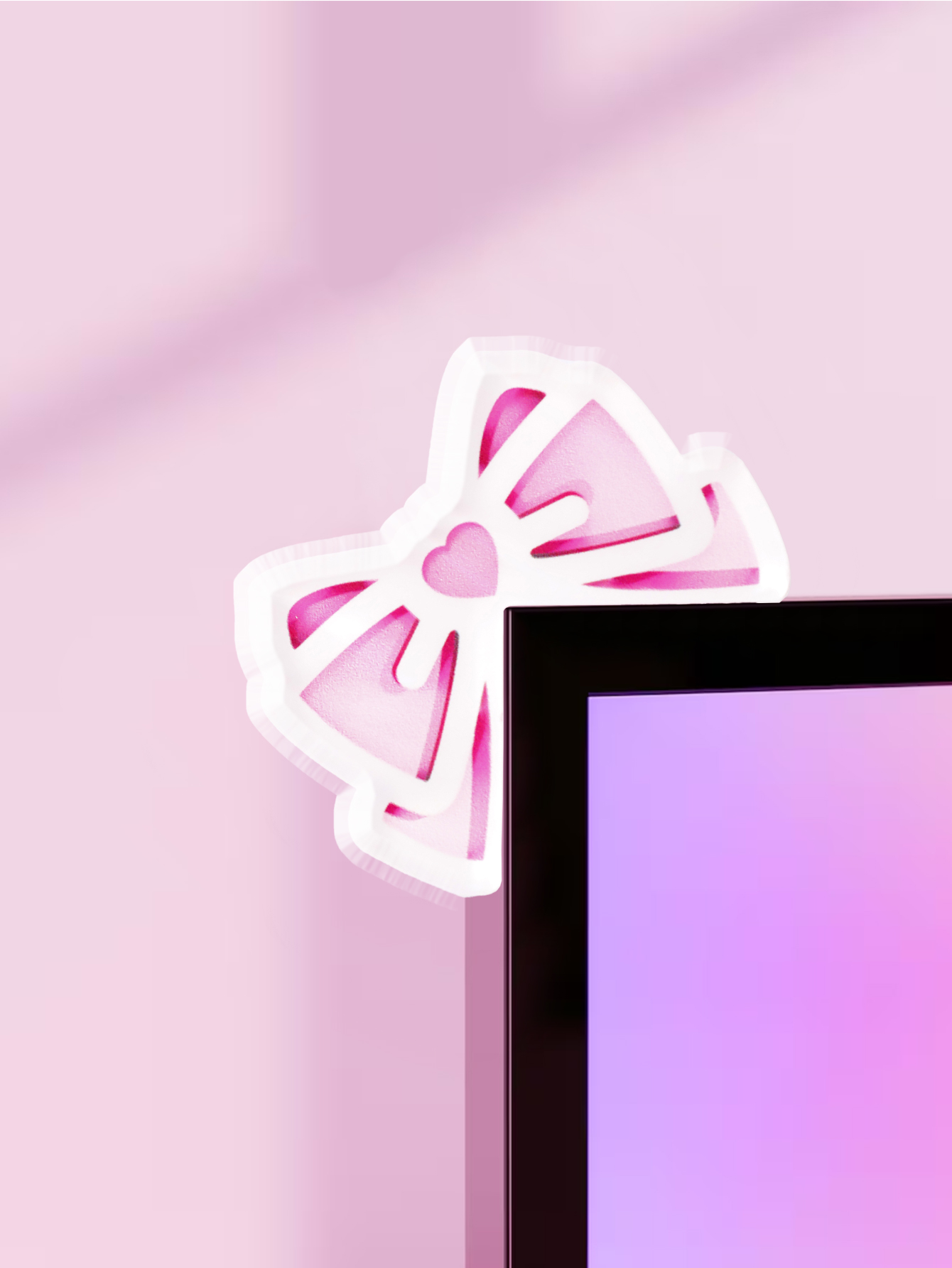 Gaming Accessories Monitor - Kawaii Fiyonk Monitör Süsü Pembe Akrilik