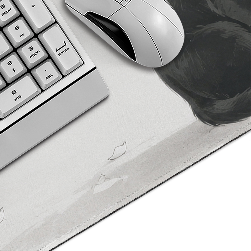 Beyaz Kiraz Çiçekleri Siyah Ke - Gaming Mouse Pad Xl incelemesi ve fiyatı